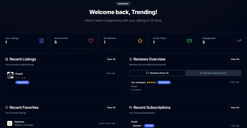 User engagement features