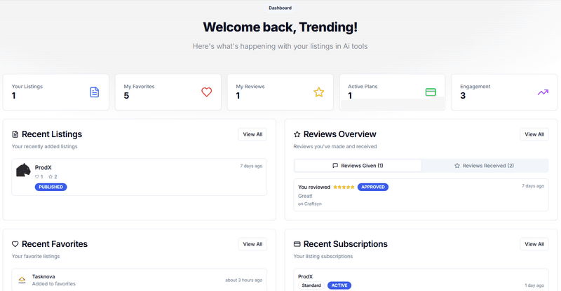 User engagement features