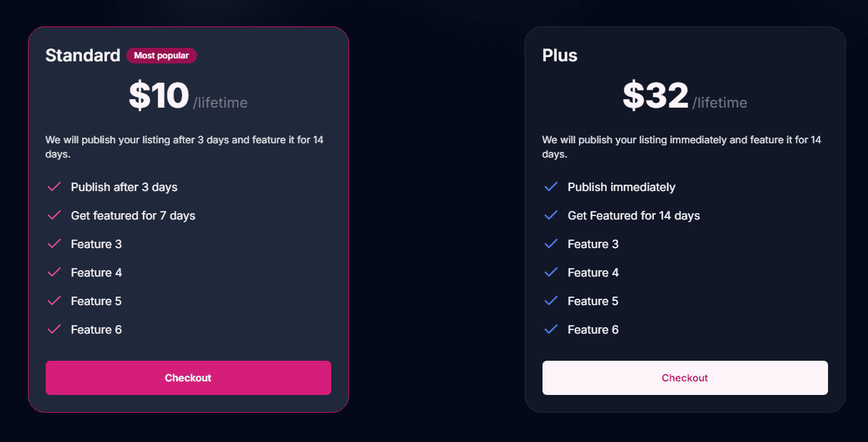 Monetization features showcase