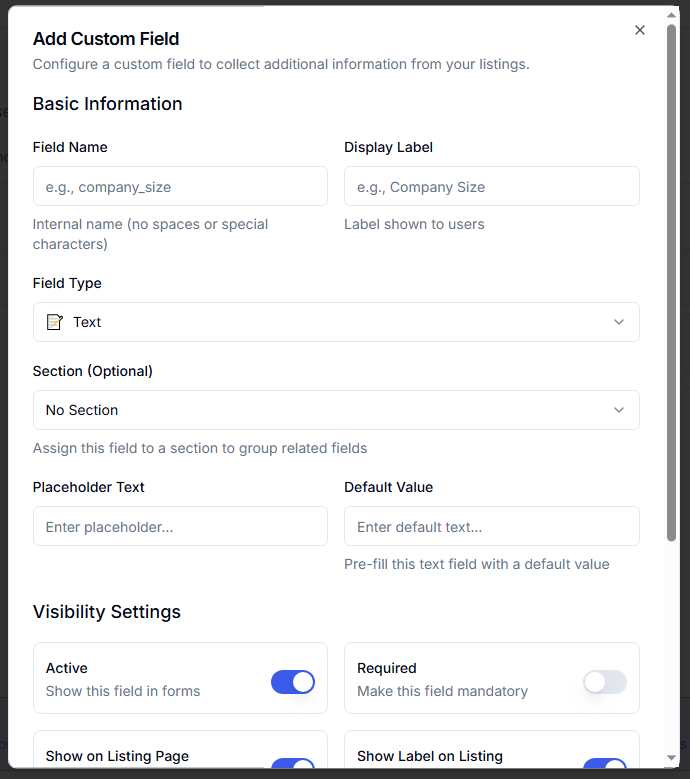 Custom Fields and Filtering