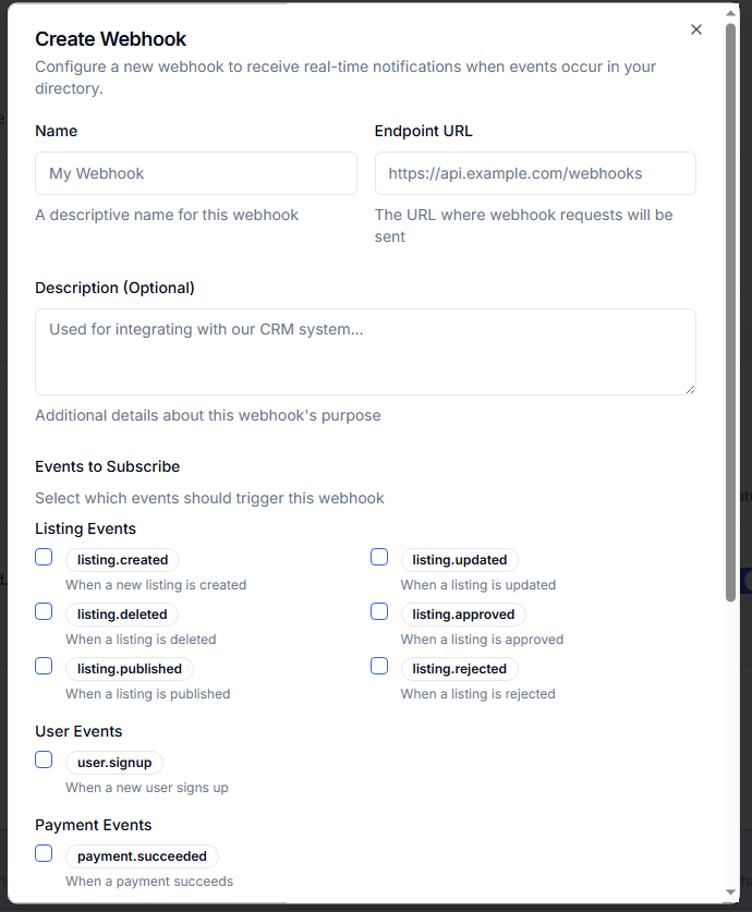 Webhook Notifications